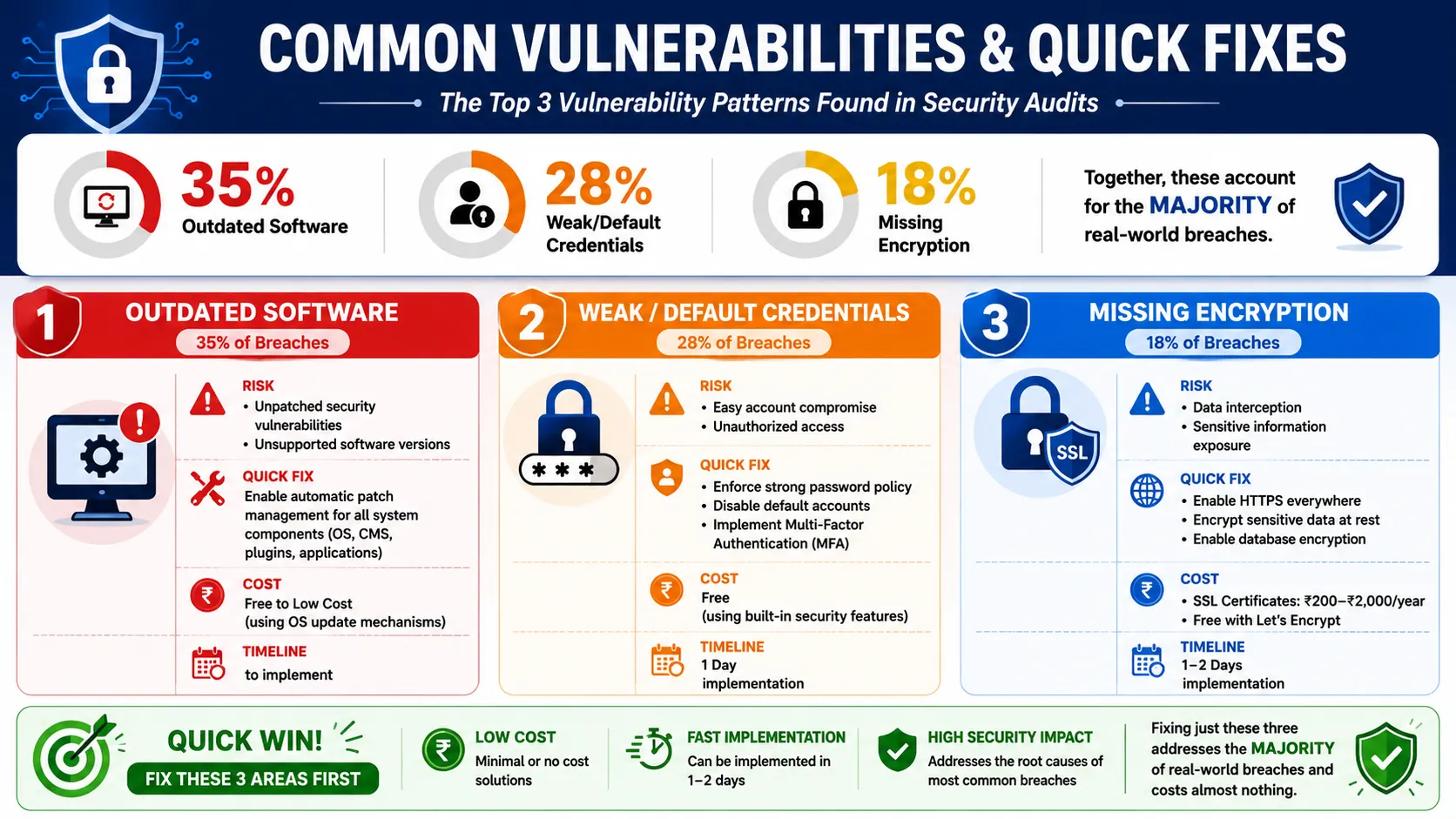 Common Vulnerabilities & Quick Fixes